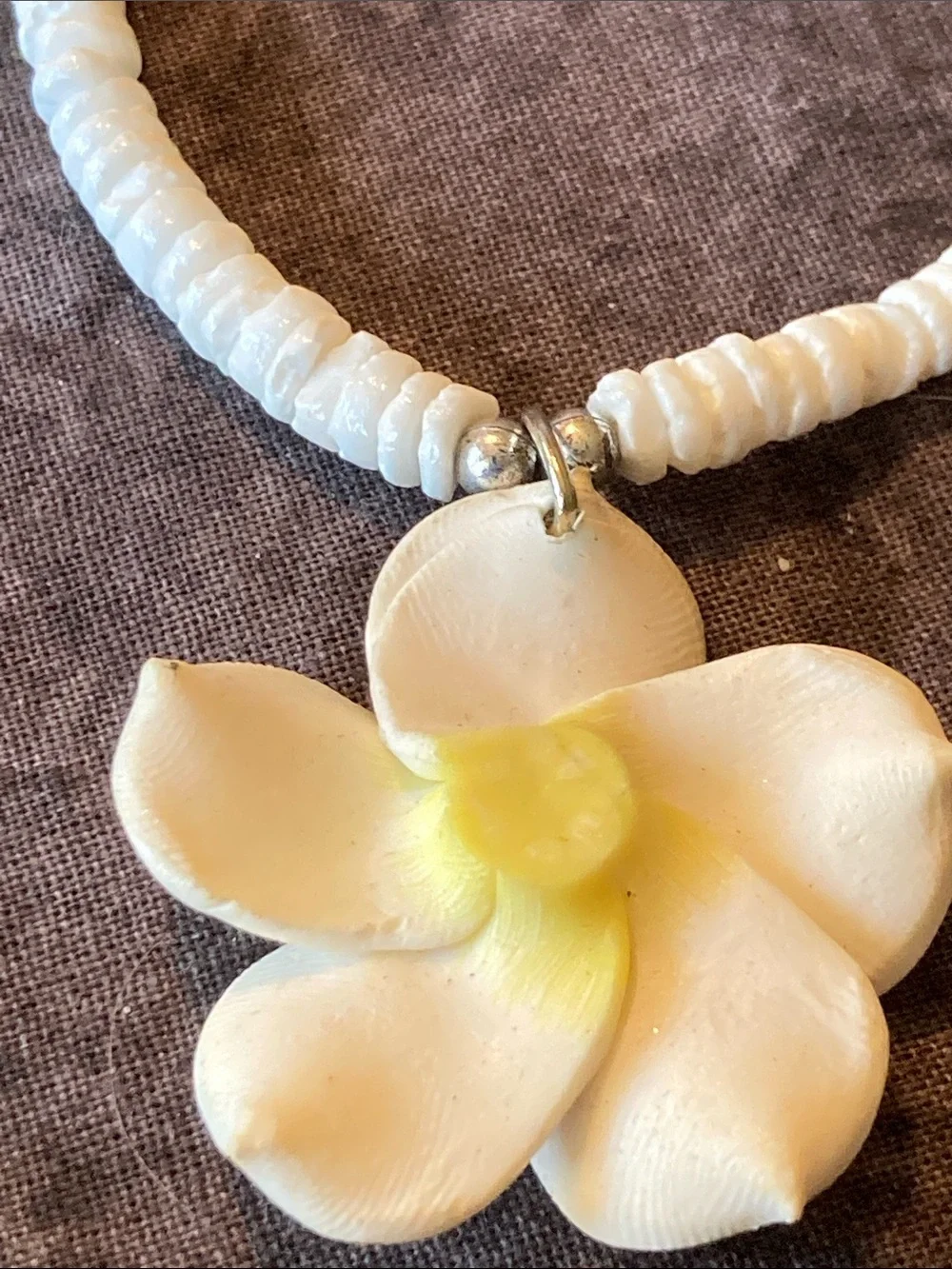 Handmade White Flower Necklace with Earrings and Bracelet Boho Style